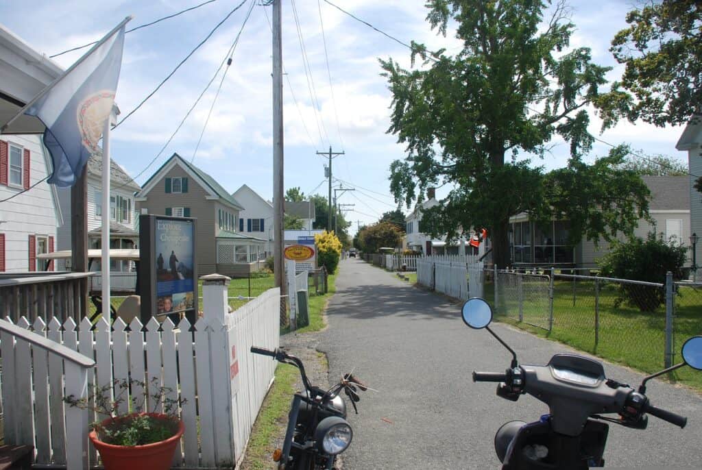 Town road in Tangier Island, Chesapeake, Virginia