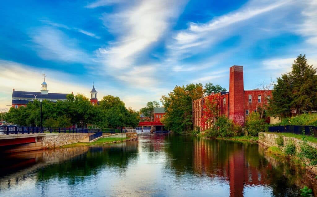 River view in New Hampshire town