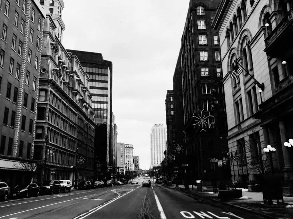 Downtown view of Rochester NY