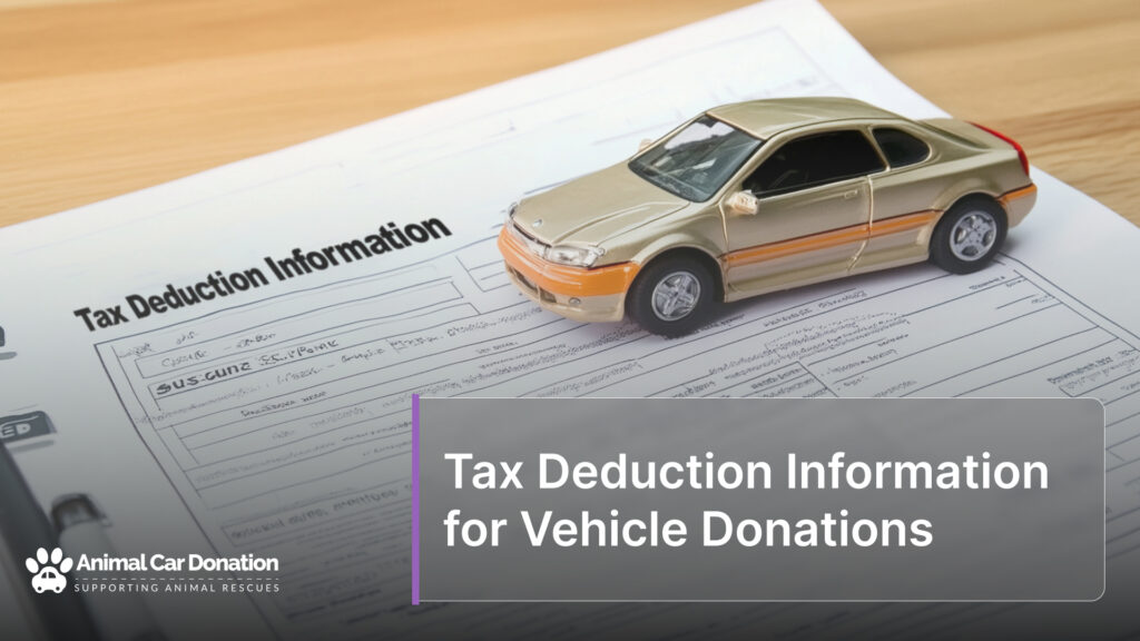 Tax Deduction Information for Vehicle Donations