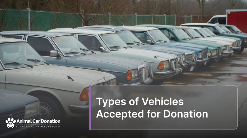 Types of Vehicles Accepted for Donation