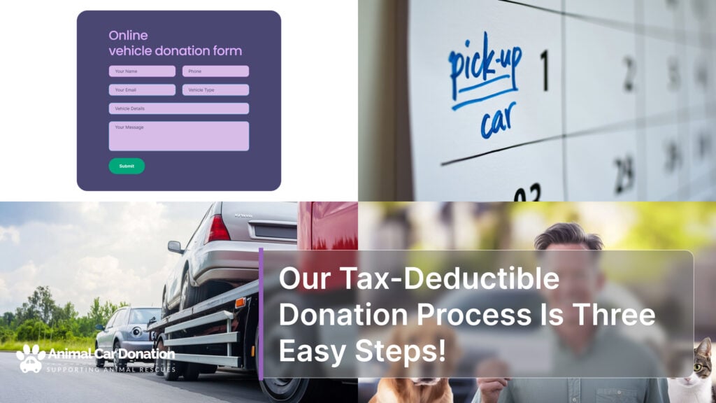 Our Tax-Deductible Donation Process Is Three Easy Steps!