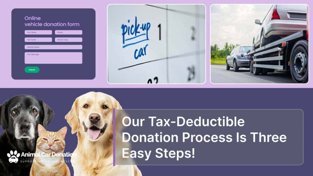 Our Tax-Deductible Donation Process Is Three Easy Steps!