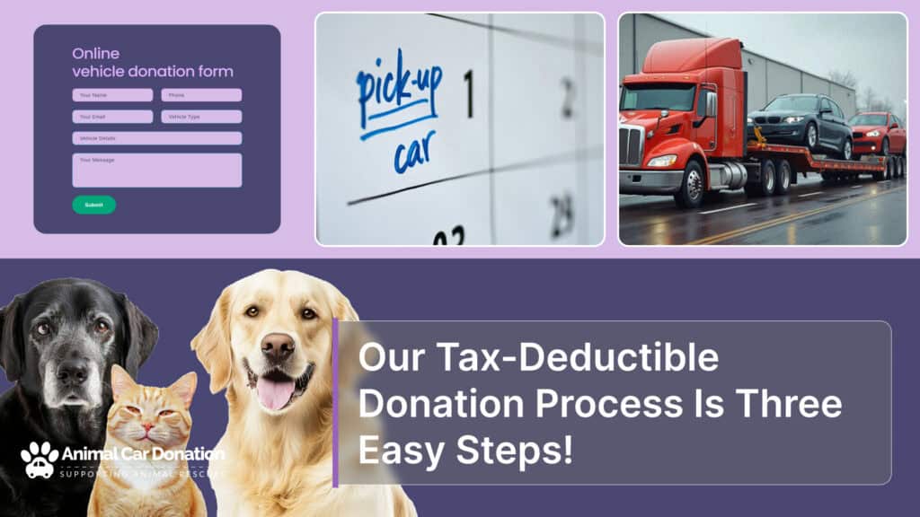 Our Tax-Deductible Donation Process Is Three Easy Steps!