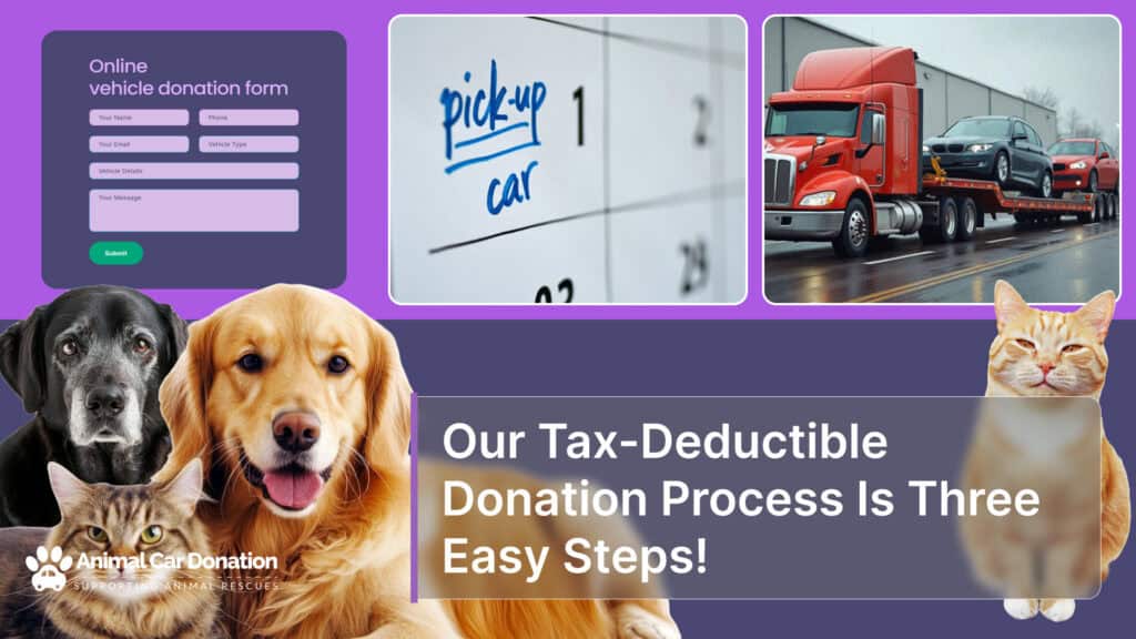 Our Tax-Deductible Donation Process Is Three Easy Steps!