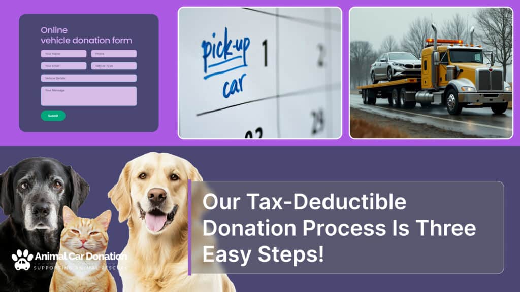 Our Tax-Deductible Donation Process Is Three Easy Steps!