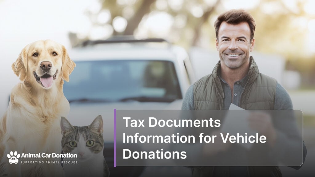 Tax Documents Information for Vehicle Donations