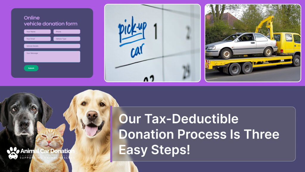 Our Tax-Deductible Donation Process Is Three Easy Steps!