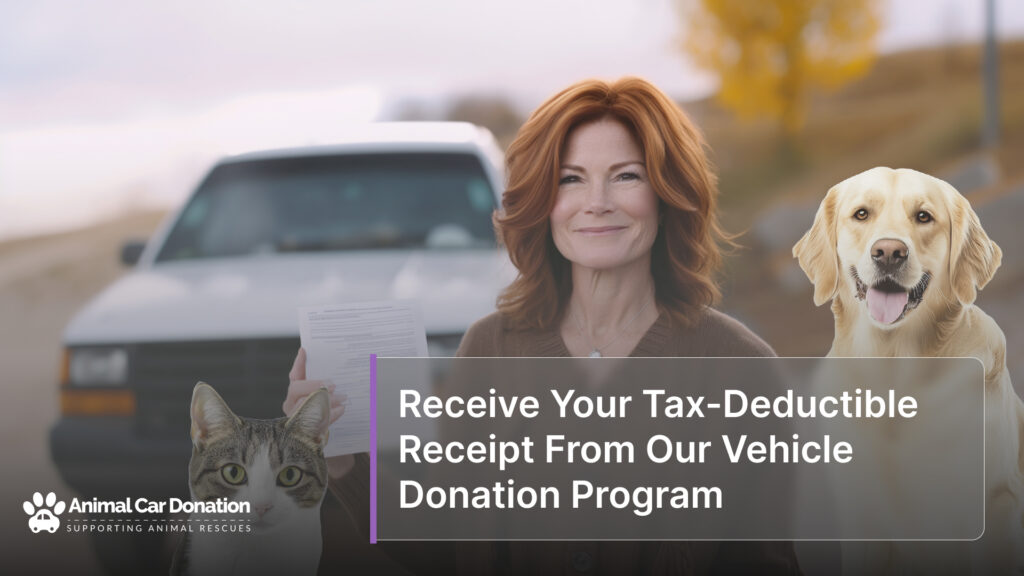 Receive Your Tax-Deductible Receipt From Our Vehicle Donation Program