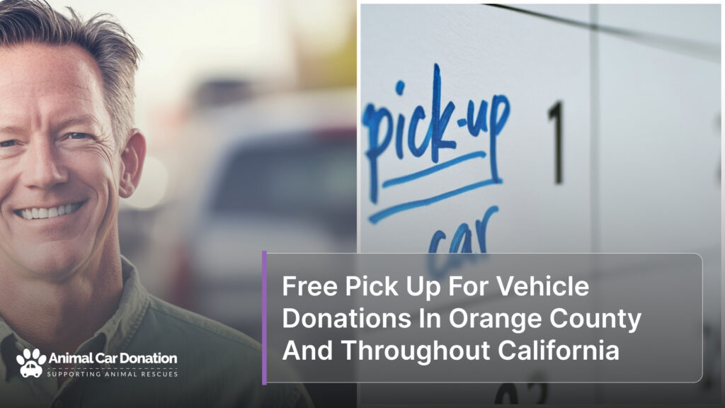 Free Pick Up For Vehicle Donations In Orange County And Throughout California