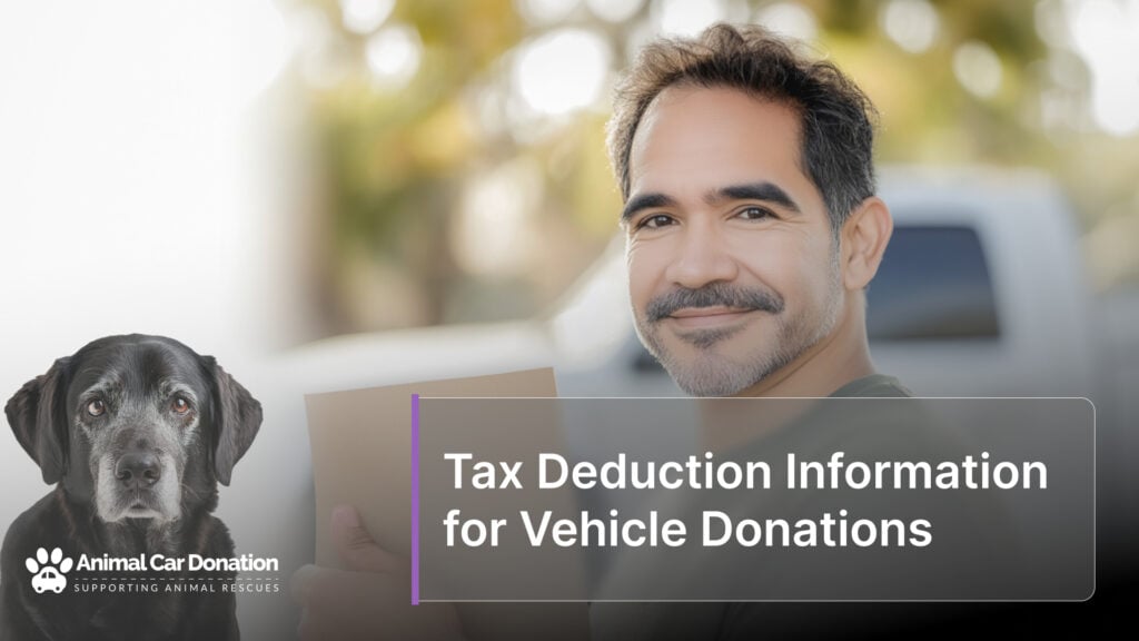 Tax Deduction Information for Vehicle Donations