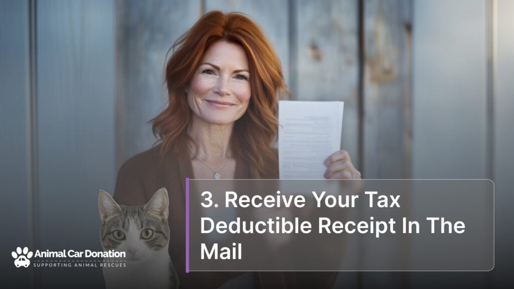 3. Receive Your Tax Deductible Receipt In The Mail