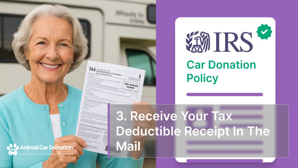 3. Receive Your Tax Deductible Receipt In The Mail