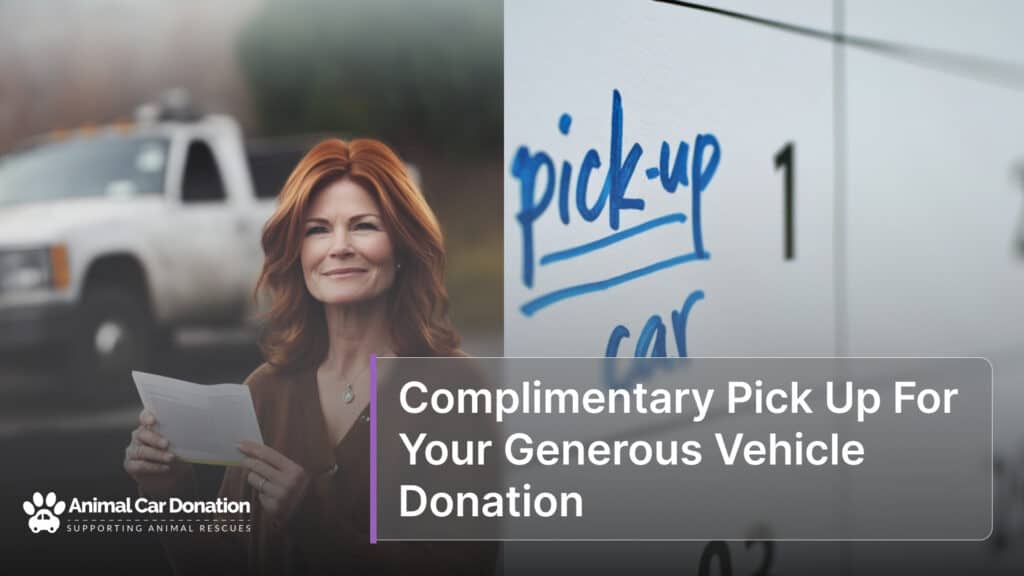 Complimentary Pick Up For Your Generous Vehicle Donation