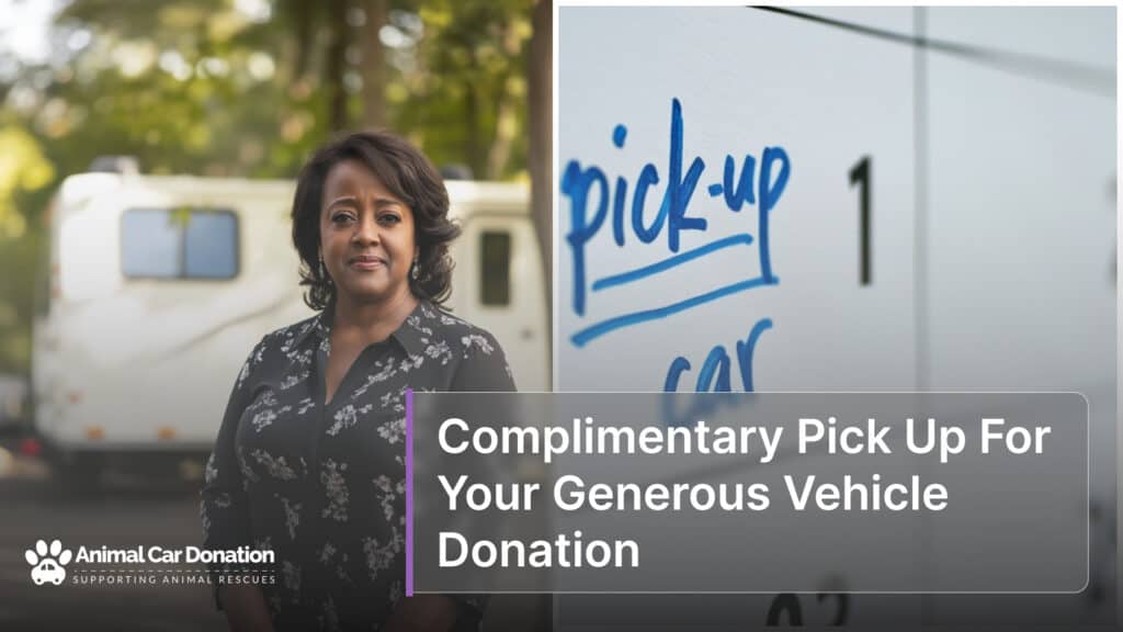 Complimentary Pick Up For Your Generous Vehicle Donation