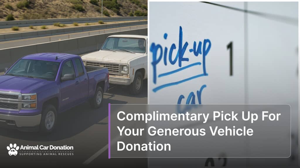 Complimentary Pick Up For Your Generous Vehicle Donation