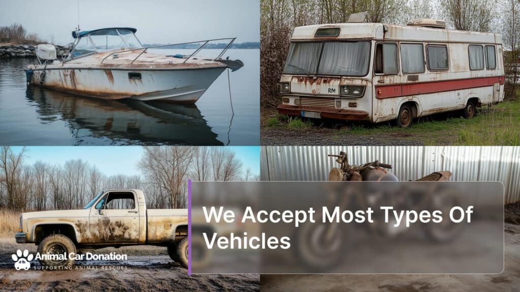 We Accept Most Types Of Vehicles