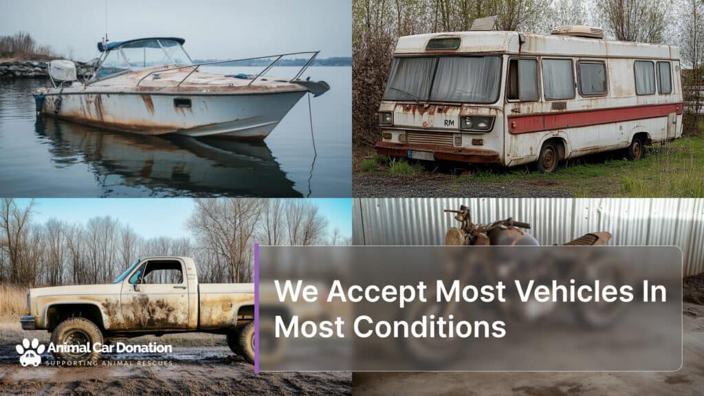 We Accept Most Vehicles In Most Conditions