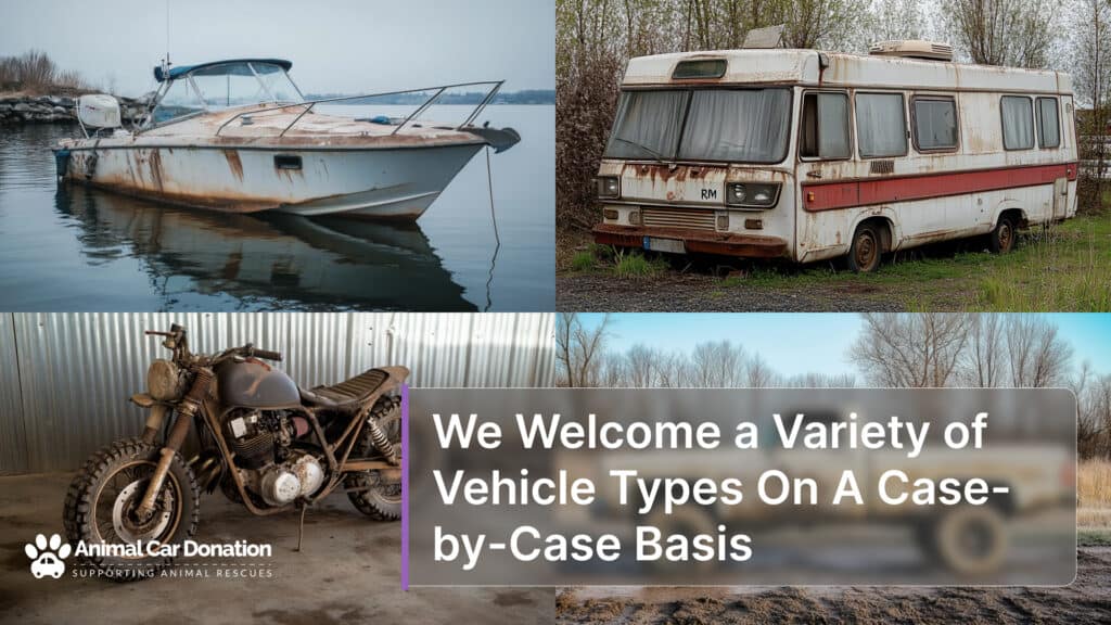We Welcome a Variety of Vehicle Types On A Case-by-Case Basis