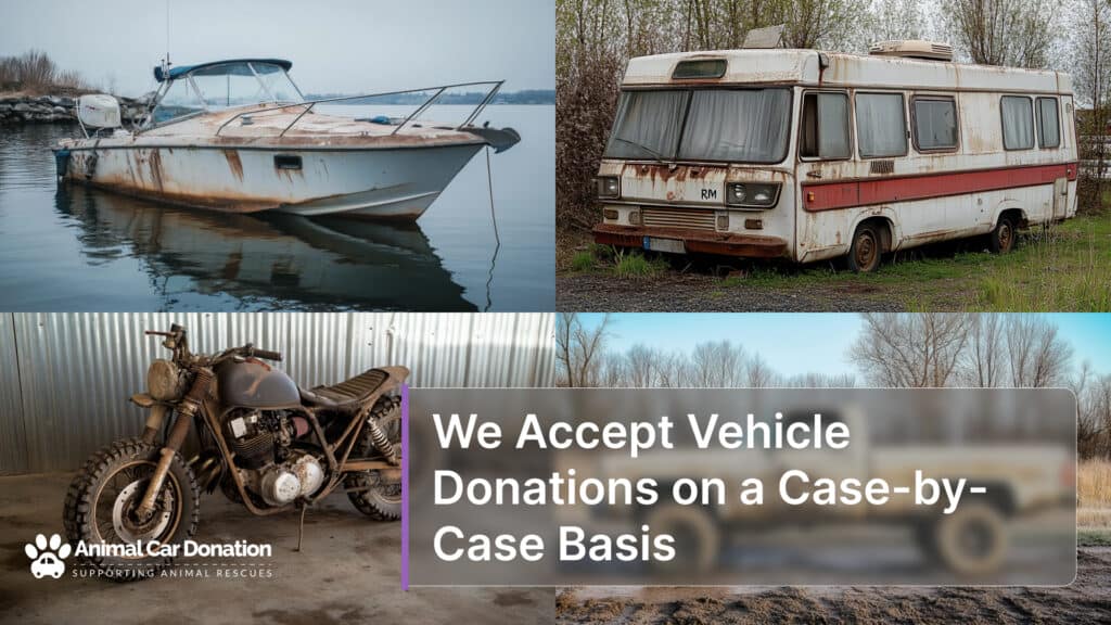 We Accept Vehicle Donations on a Case-by-Case Basis