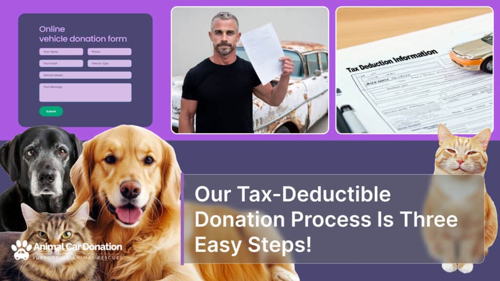 Our Tax-Deductible Donation Process Is Three Easy Steps