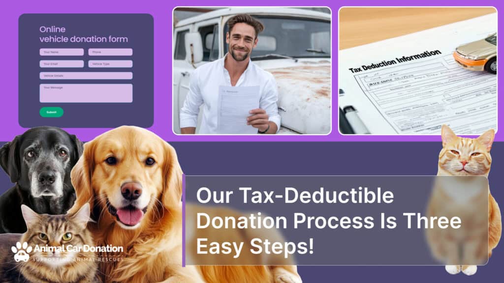 Our Tax-Deductible Donation Process Is Three Easy Steps!